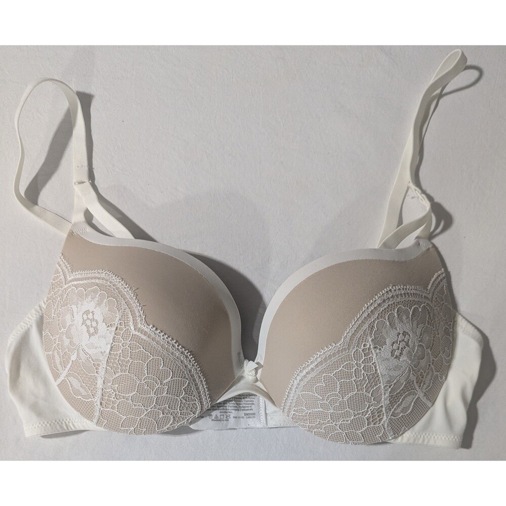 Maidenform Women's Lace Bra 34C Ivory Nude Underwire DM9906